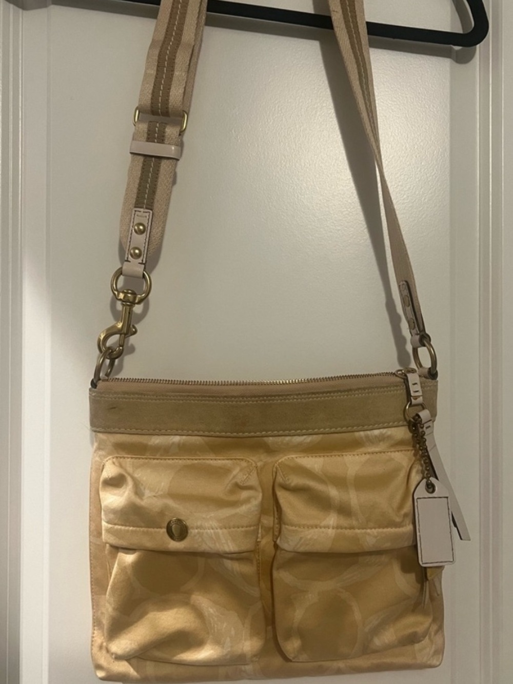 Coach Beige and Tan Crossbody Bag
